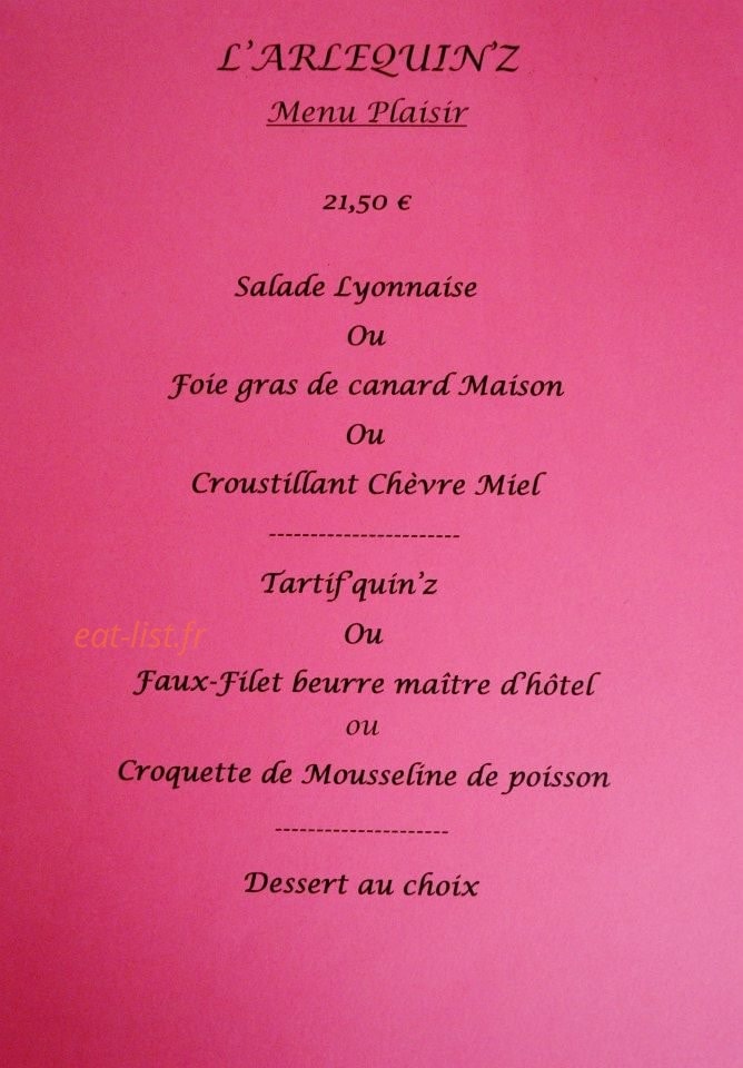 L'arlequin'z — carte page 3