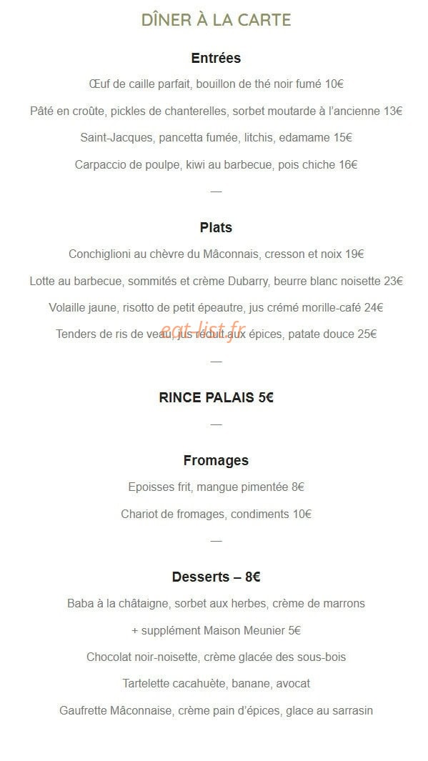 L'Aubépine — carte page 2