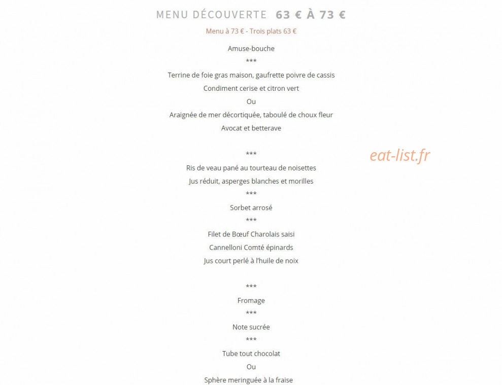 Le Moulin du Gastronome — carte page 4
