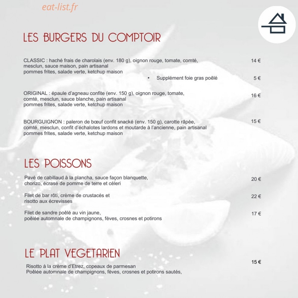 Au Comptoir des Halles — carte page 4