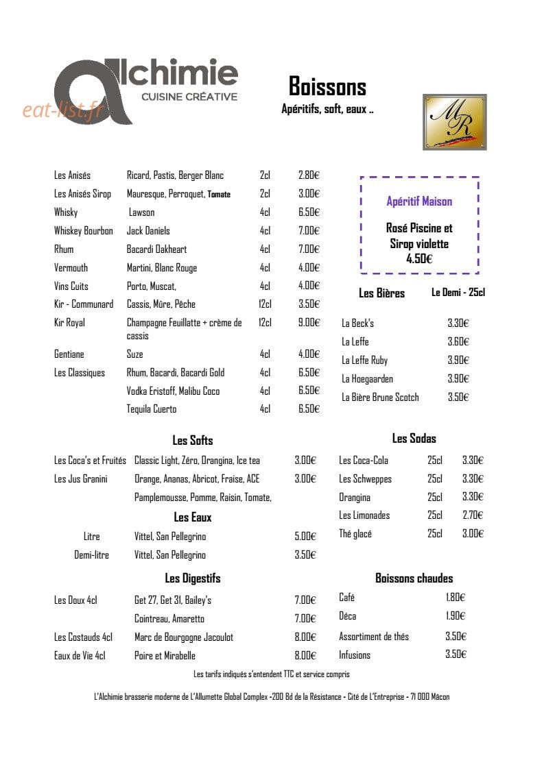 L’alchimie — carte page 5