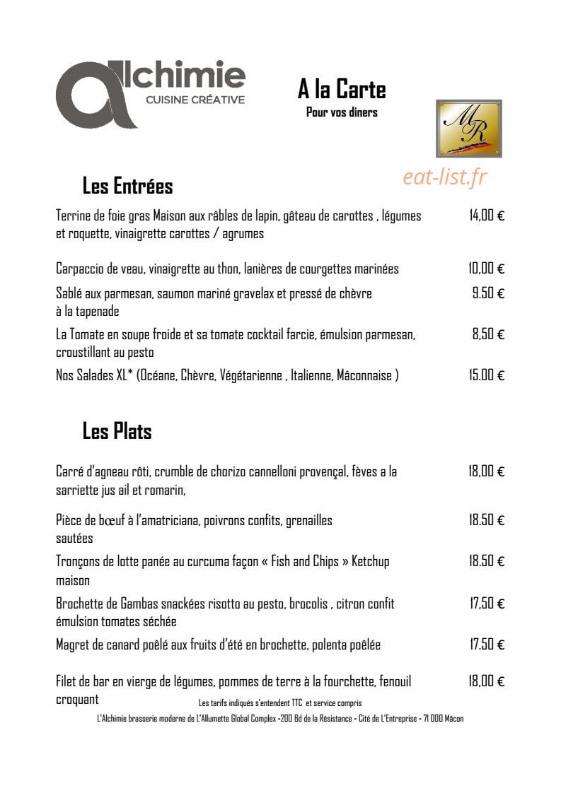 L’alchimie — carte page 3