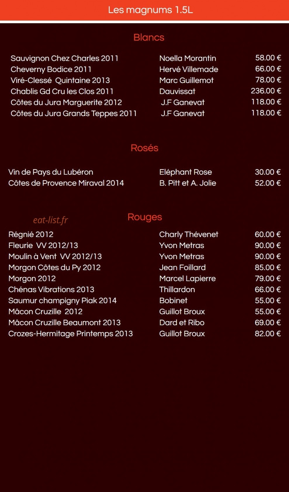 La Dolce Vita — carte page 11