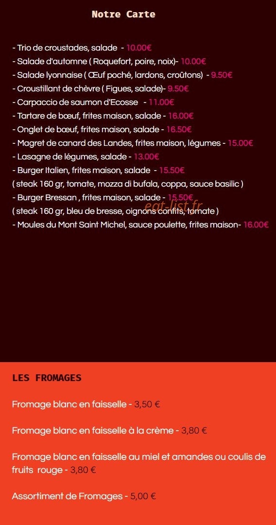 La Dolce Vita — carte page 1