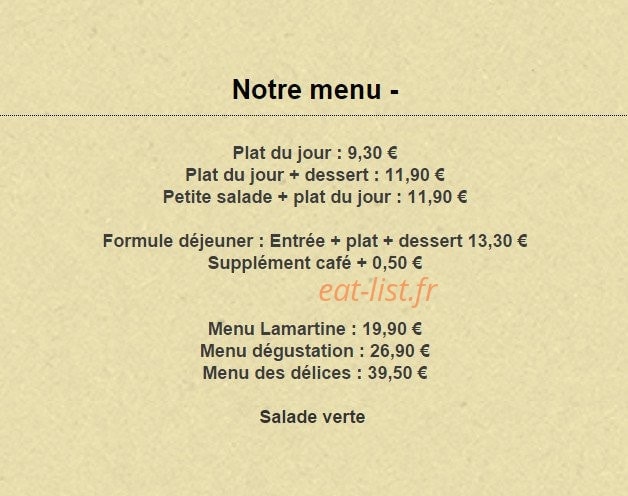 Le Lamartine — carte page 1