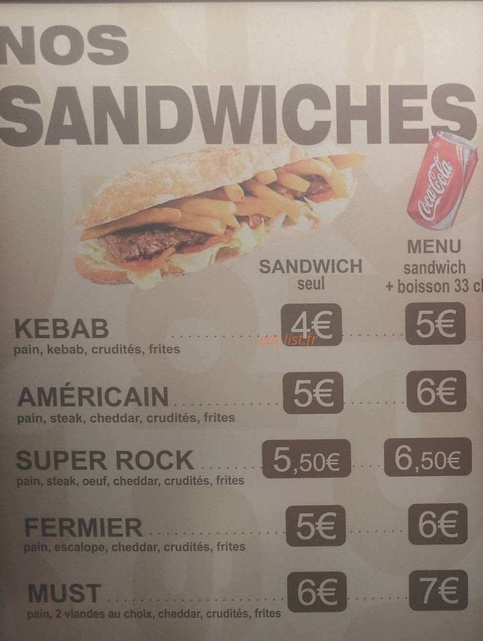 Le must — carte page 1