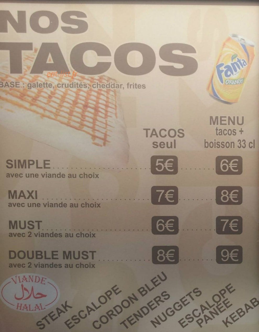 Le must — carte page 3