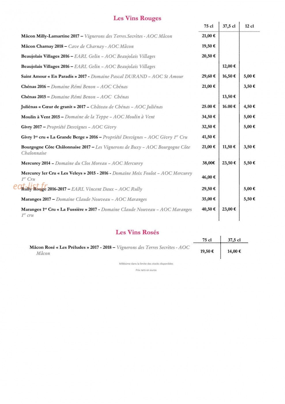 Maison Mâconnaise des Vins — carte page 7