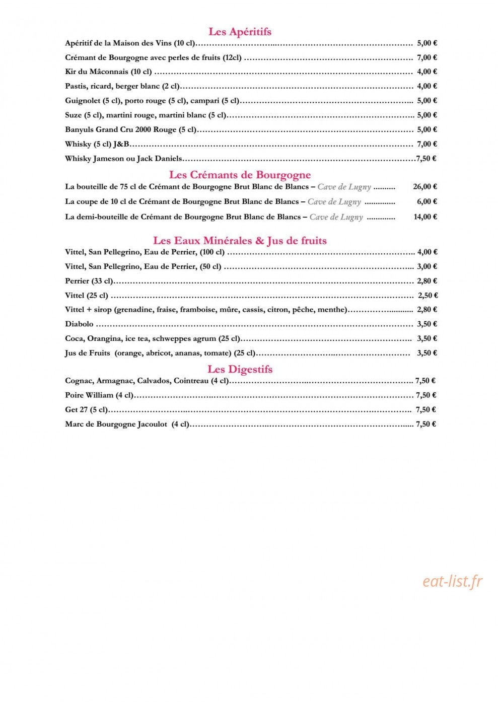 Maison Mâconnaise des Vins — carte page 8
