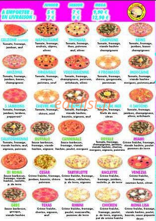 Mona Lisa Pizza — carte page 2