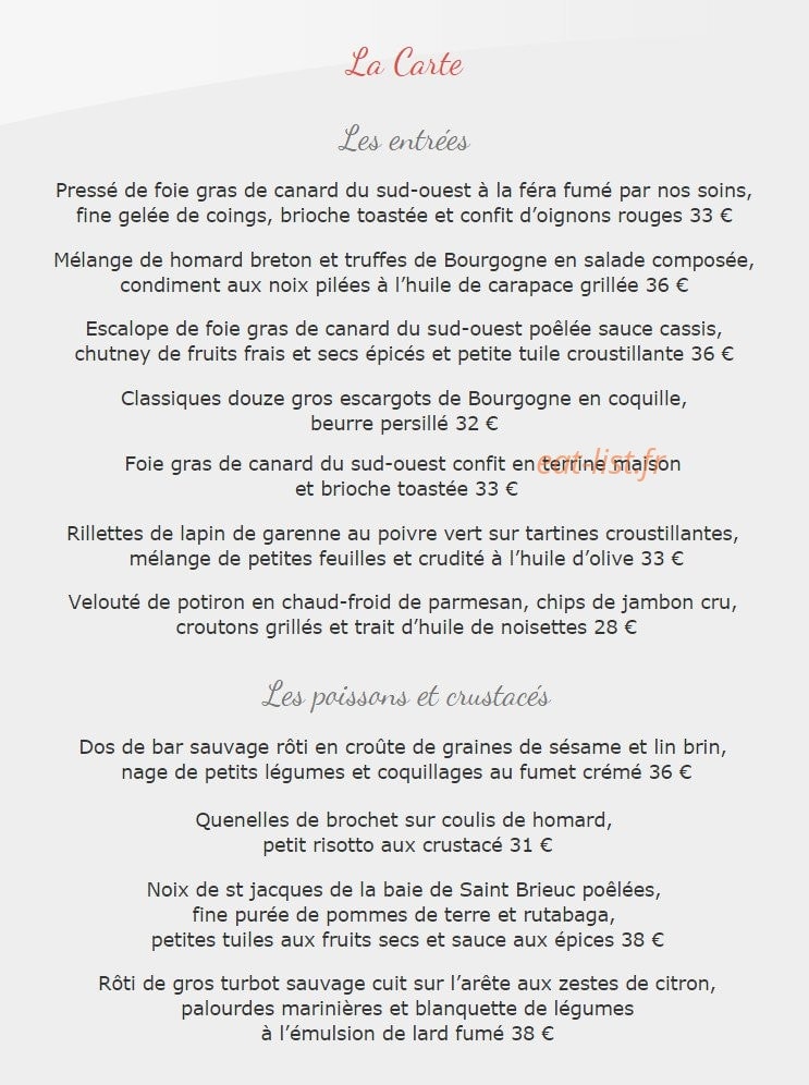 Restaurant Pierre — carte page 7