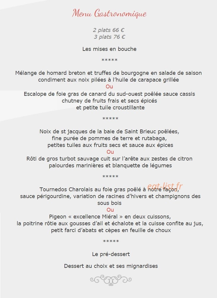 Restaurant Pierre — carte page 4