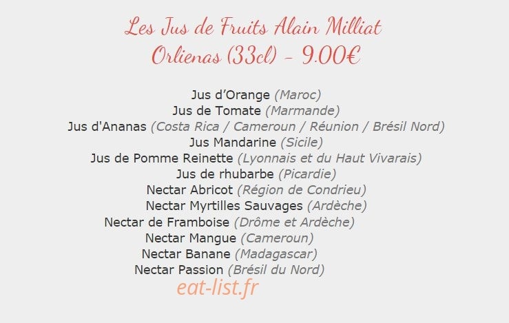 Restaurant Pierre — carte page 11