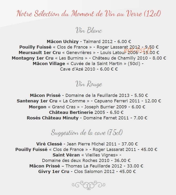 Restaurant Pierre — carte page 10