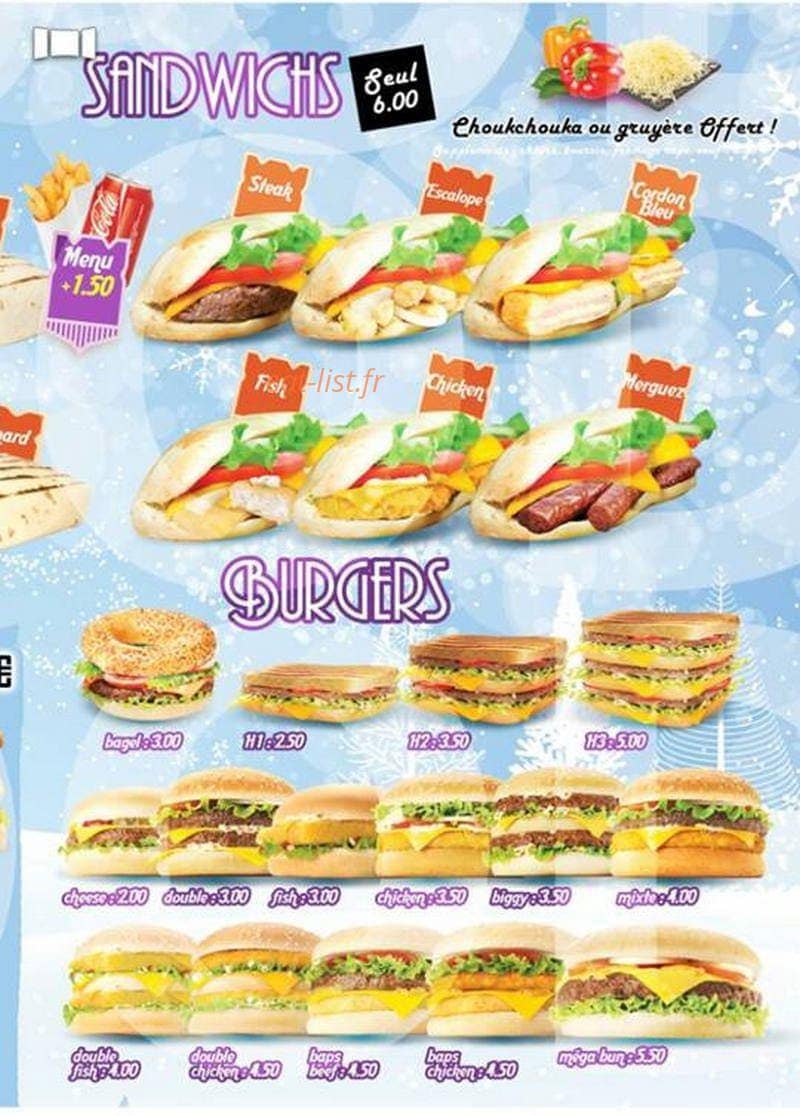 Urban Food — carte page 4