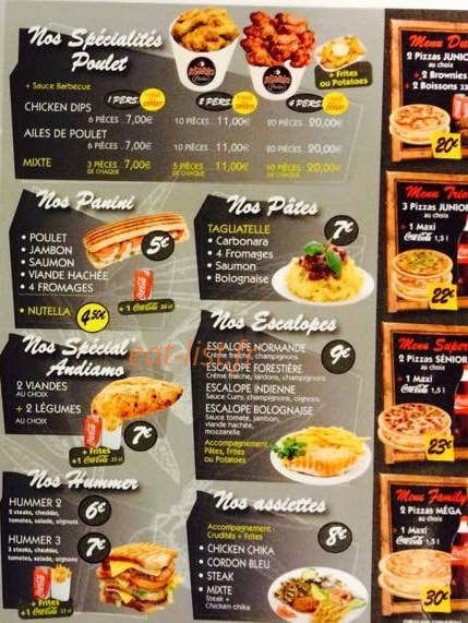 Andiamo pizza — carte page 3