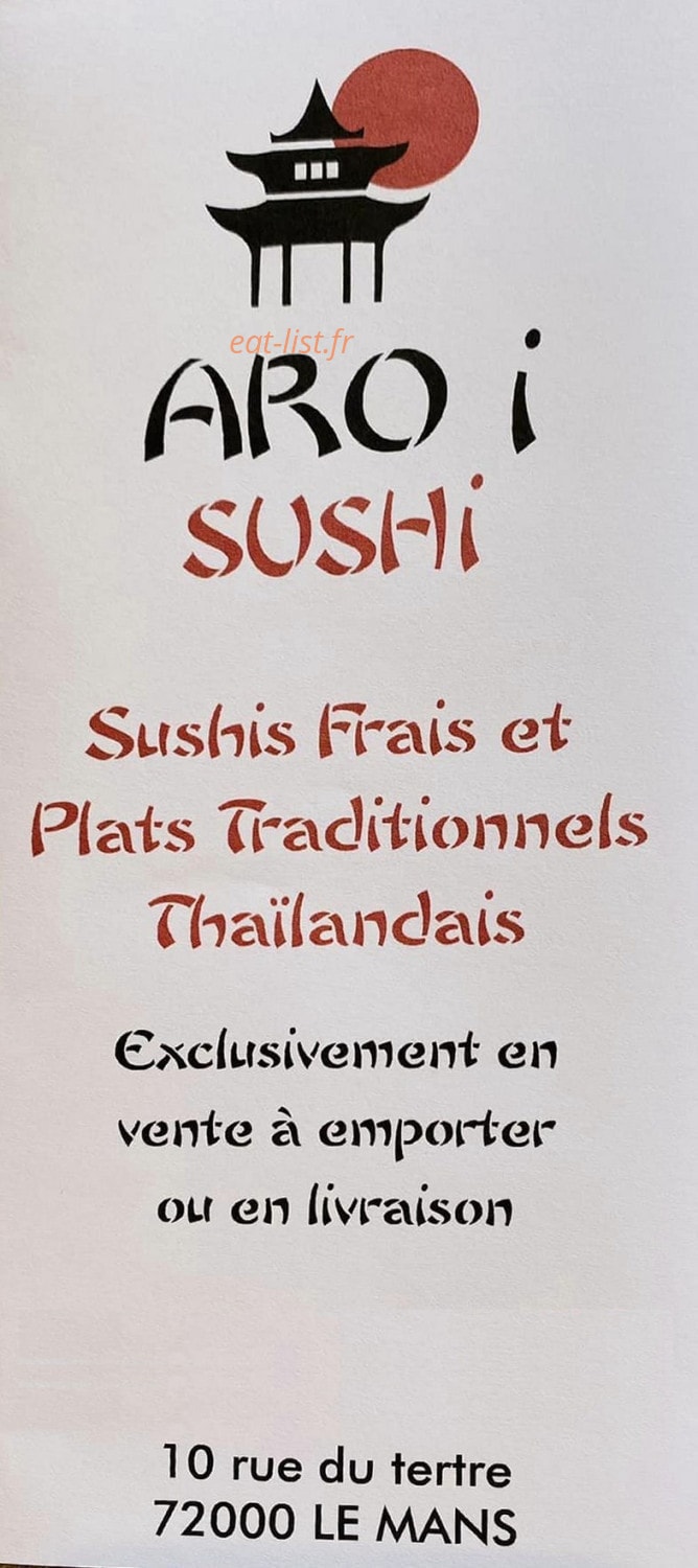 Aro i Sushi — carte page 1
