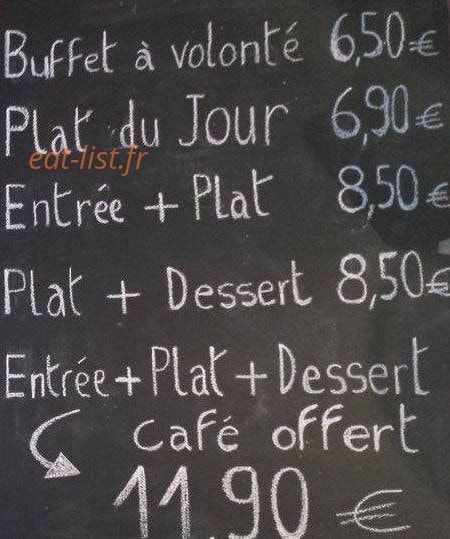 Au Pied Sec — carte page 1