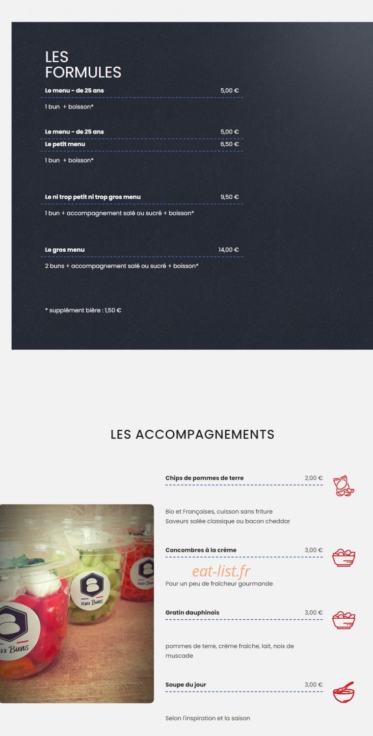 Beaux Buns — carte page 2