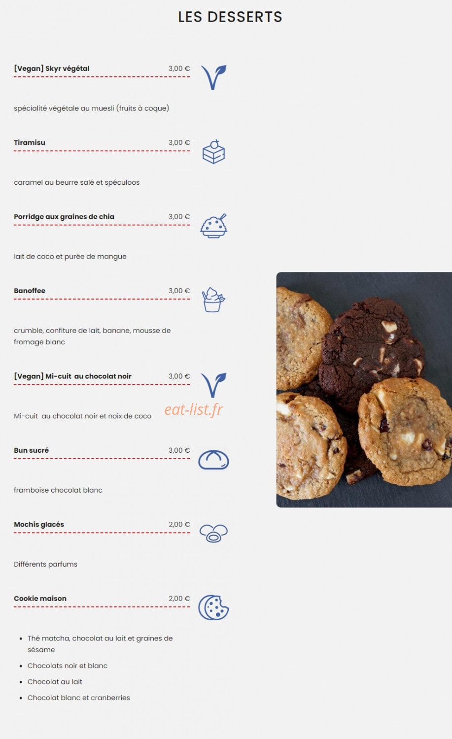 Beaux Buns — carte page 3