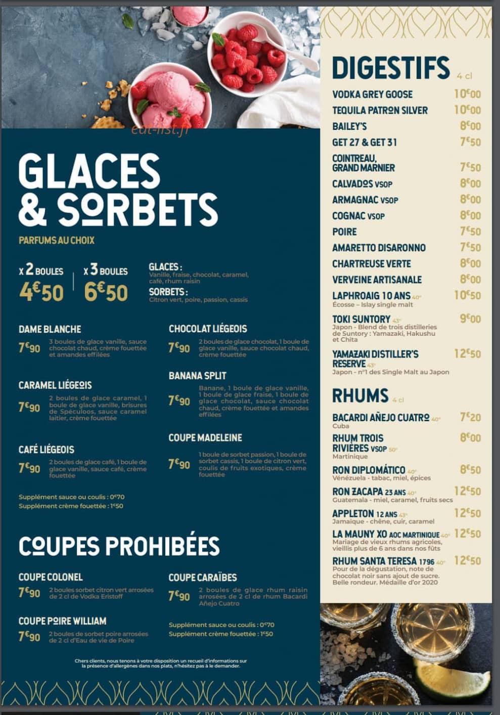 Brasserie Madeleine — carte page 13