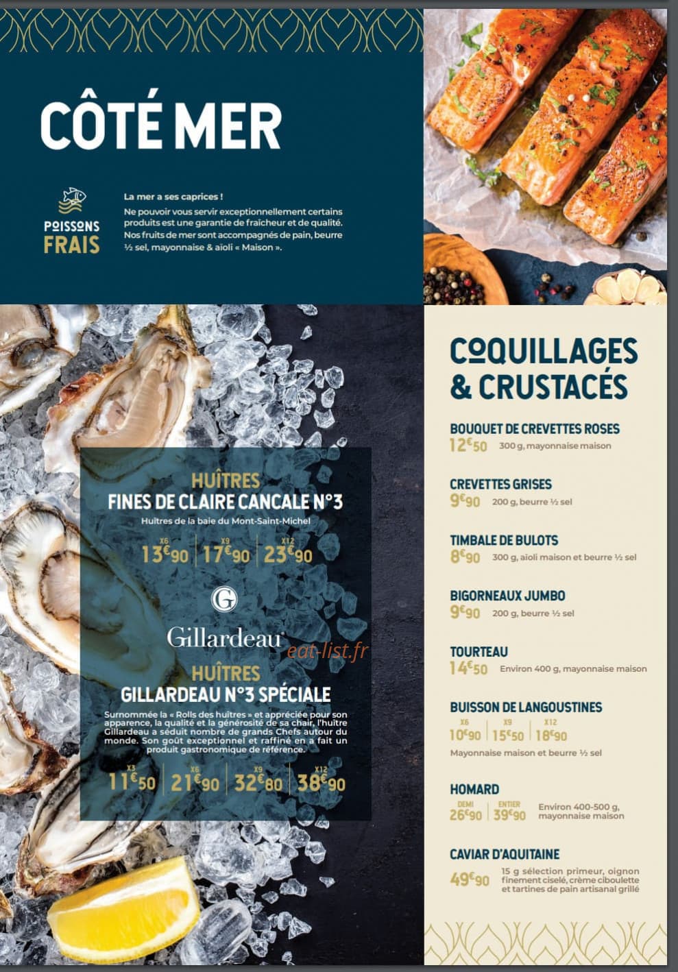 Brasserie Madeleine — carte page 5