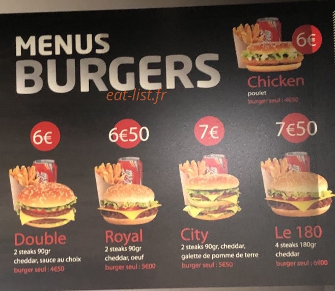 Burger City — carte page 4