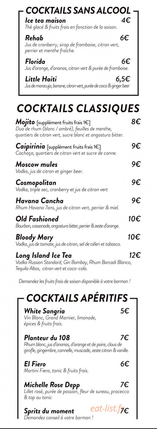 Cent Huit — carte page 2