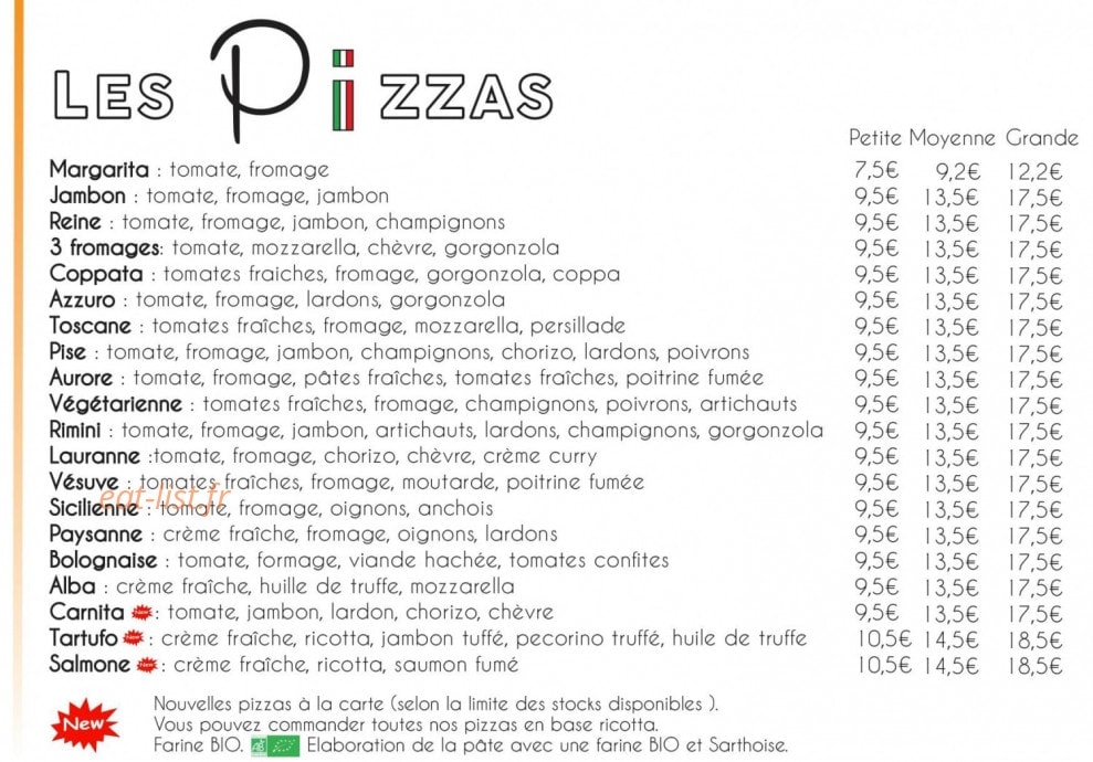 Chez l'Italien — carte page 1