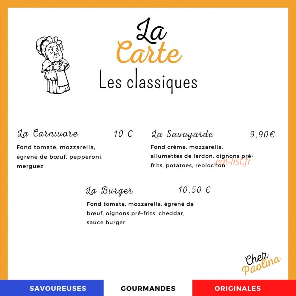 Chez Paolina — carte page 3