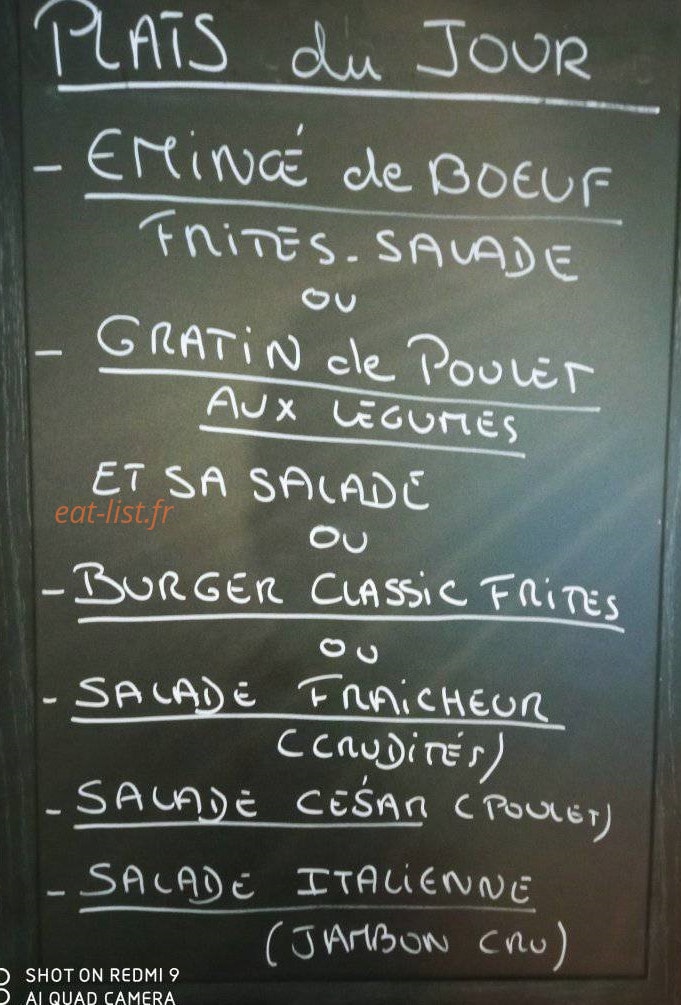 Chez Rosa — carte page 1