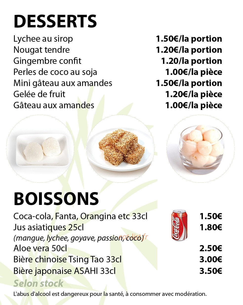 Délices D'Asie — carte page 4