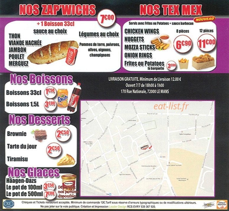 Dinapoli Pizza — carte page 4