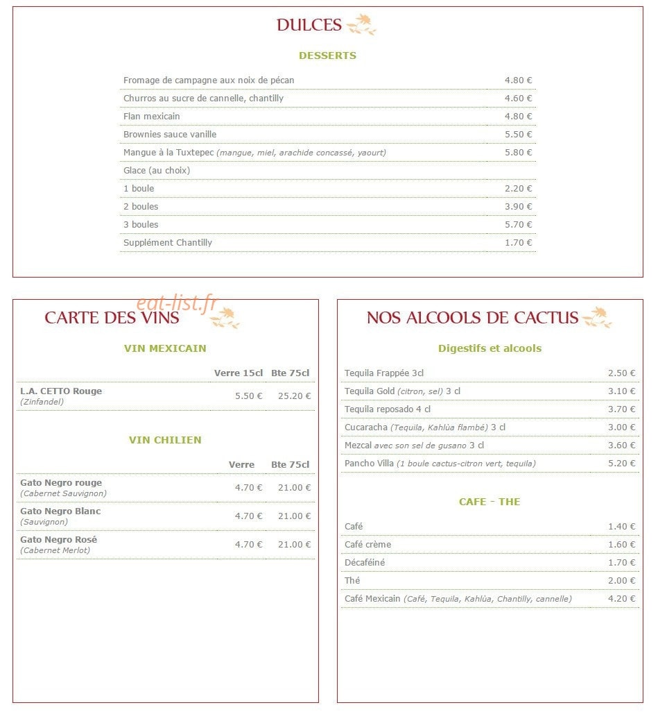 El Taquito — carte page 3