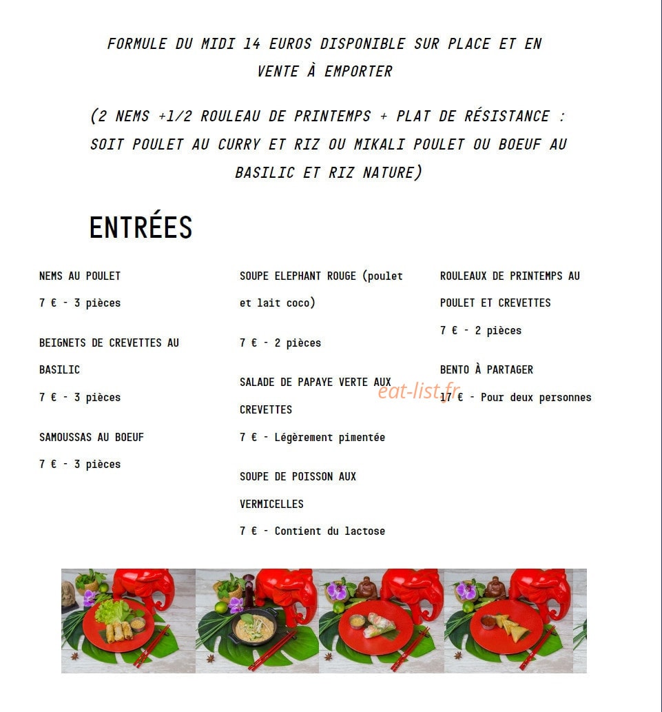 Éléphant Rouge — carte page 1