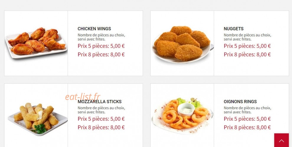Five food — carte page 8
