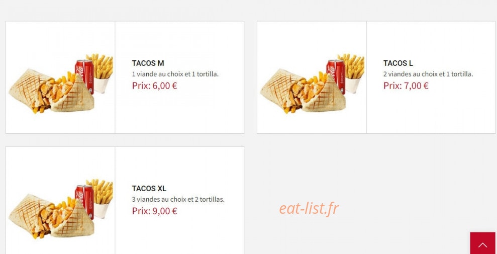 Five food — carte page 7