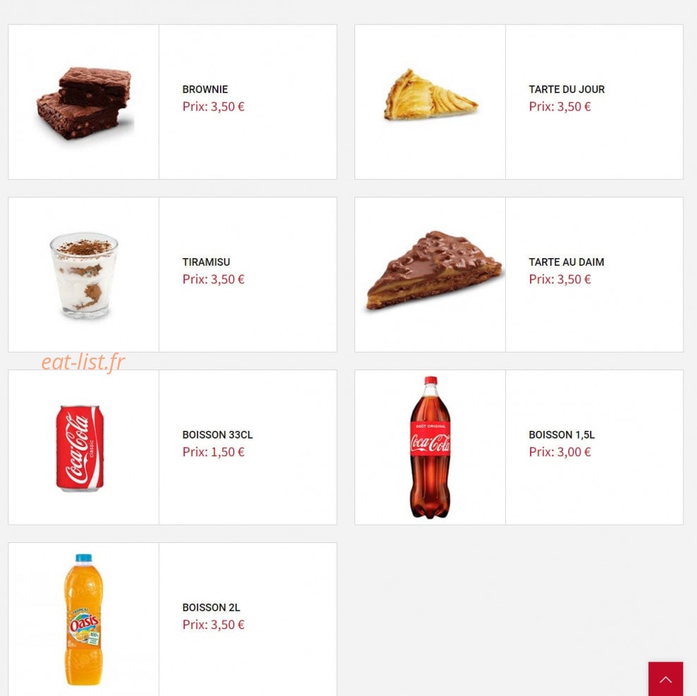 Five food — carte page 9