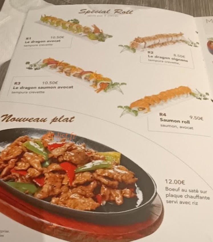 Jasmin Sushi — carte page 2
