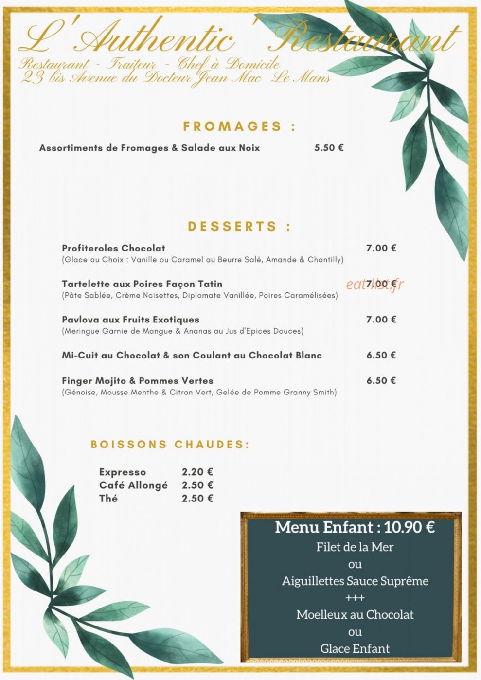 L'Authentic' — carte page 2