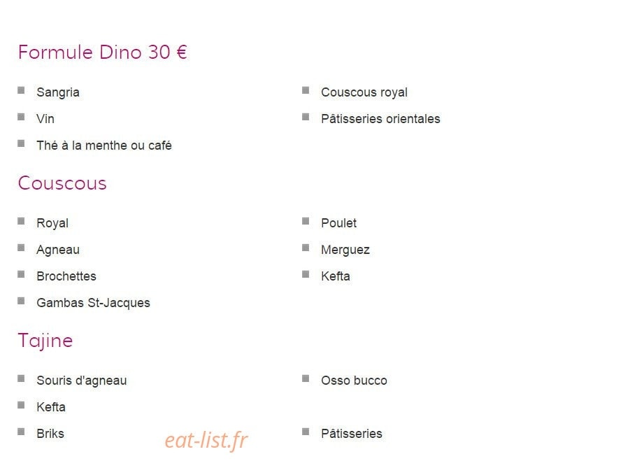 L'Orient chez Dino — carte page 1