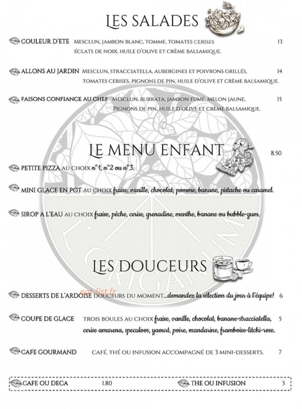 L’Origanum — carte page 2