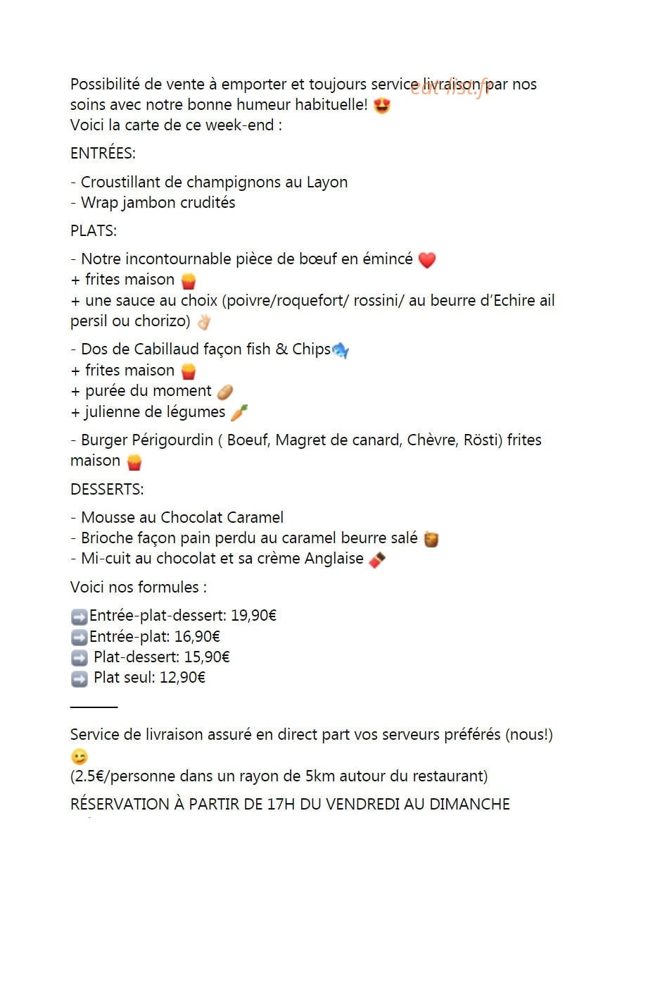 La Baraque à Boeuf — carte page 1
