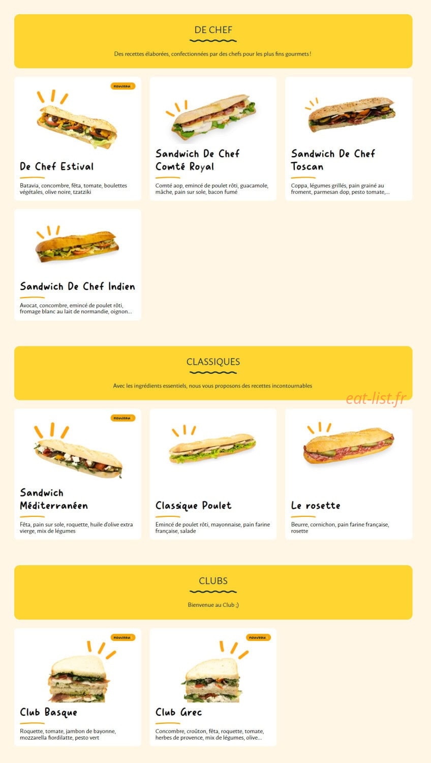La Croissanterie — carte page 2