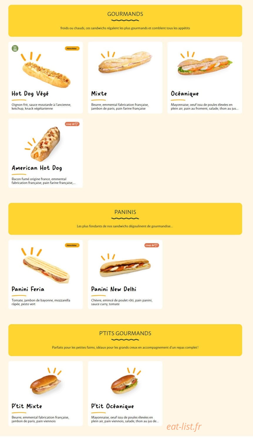 La Croissanterie — carte page 3