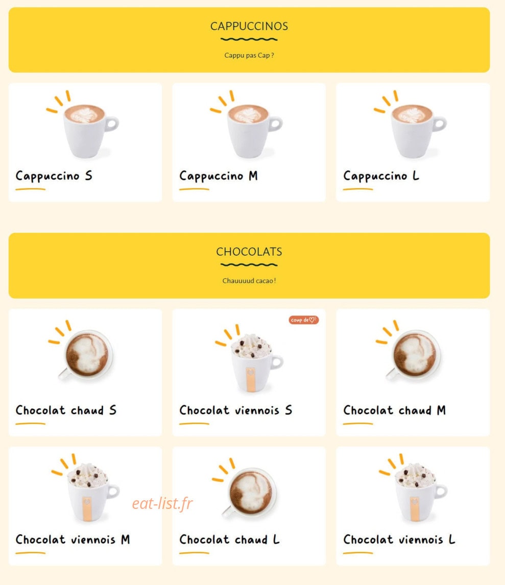 La Croissanterie — carte page 10