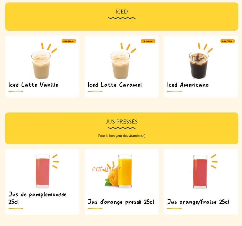 La Croissanterie — carte page 12