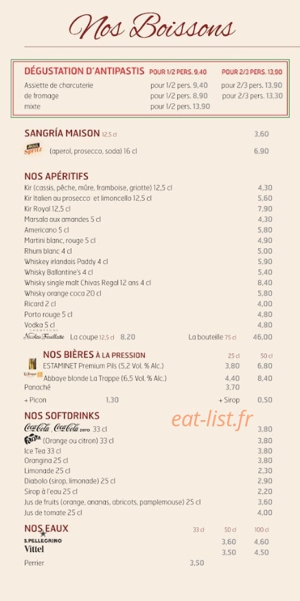 La Pausa pizza — carte page 5