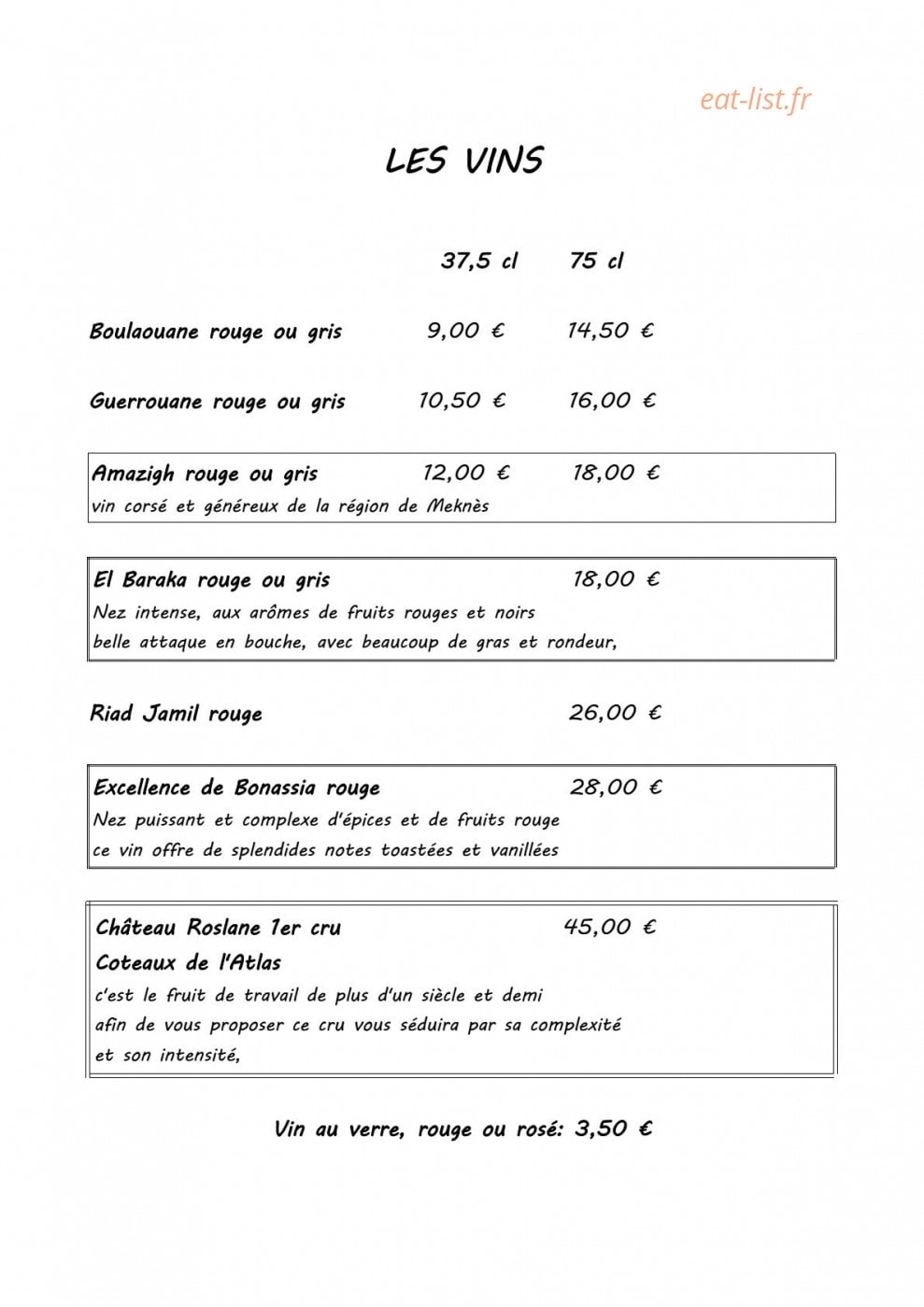 La Table du Maroc — carte page 5