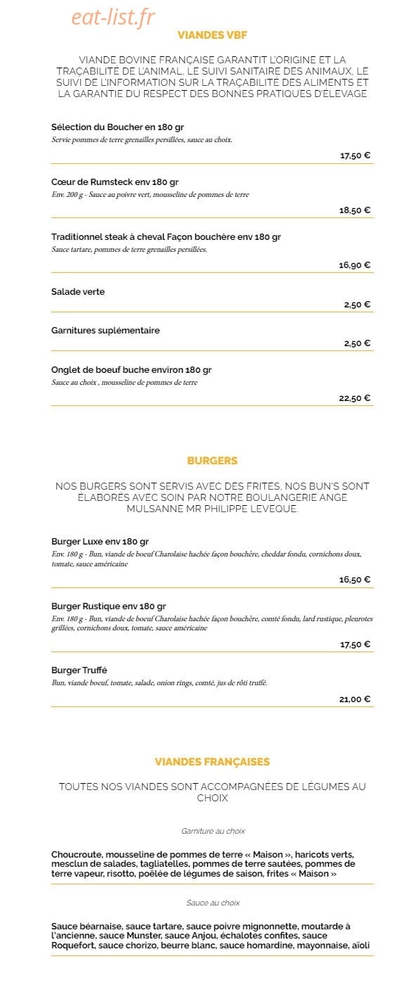 La Taverne — carte page 5
